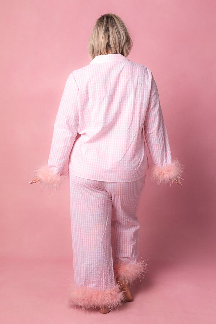 Camille Pajamas with Feathers-Adult