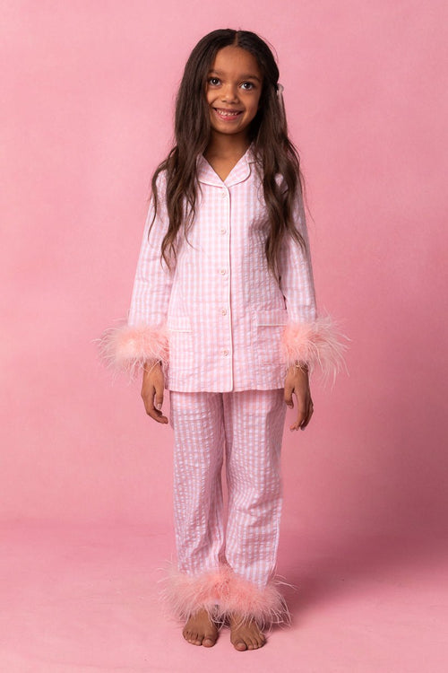 Mini Camille Pajamas with Feathers