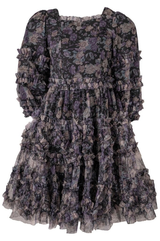 Mini Catherine Dress in Dark Floral - FINAL SALE-Mini