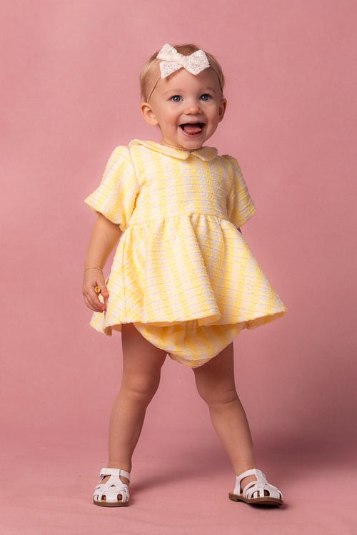 Baby Celine Dress Set in Yellow - FINAL SALE