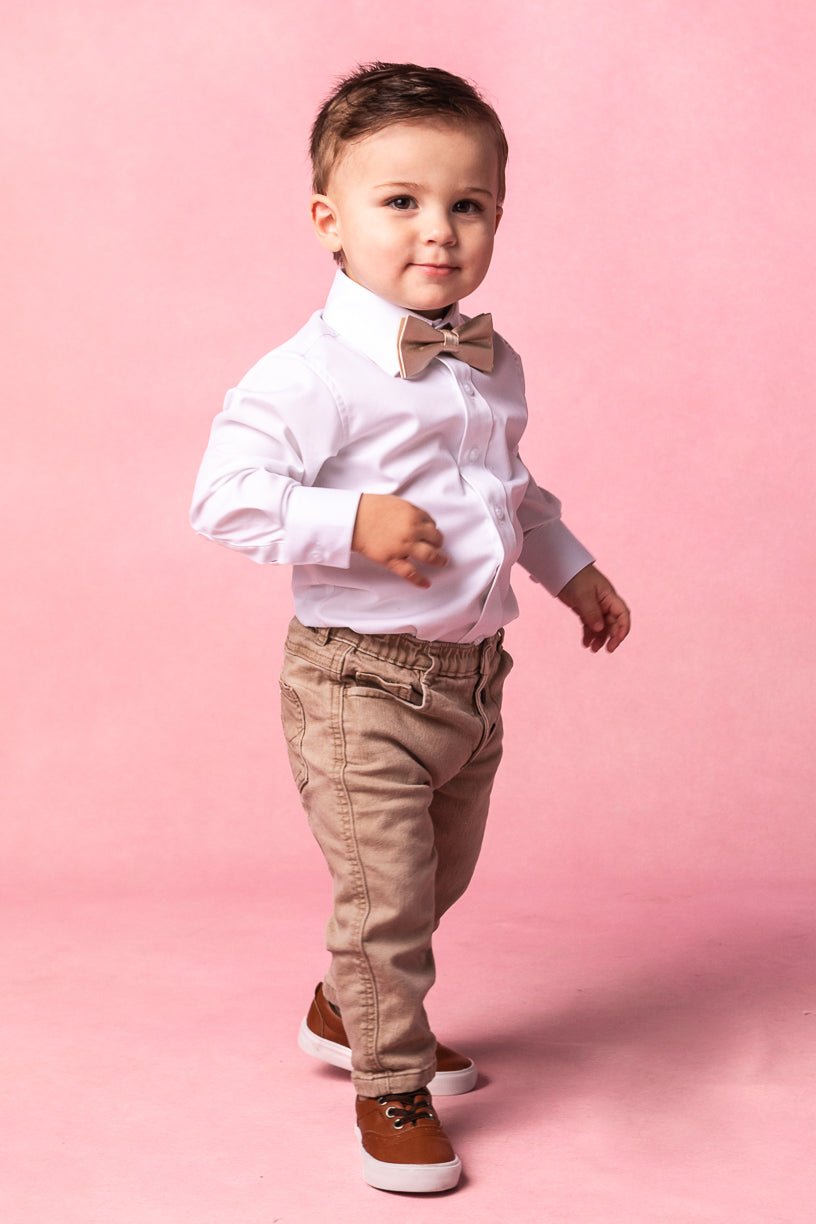 Henry Baby Boys Bow Tie in Champagne-Mini