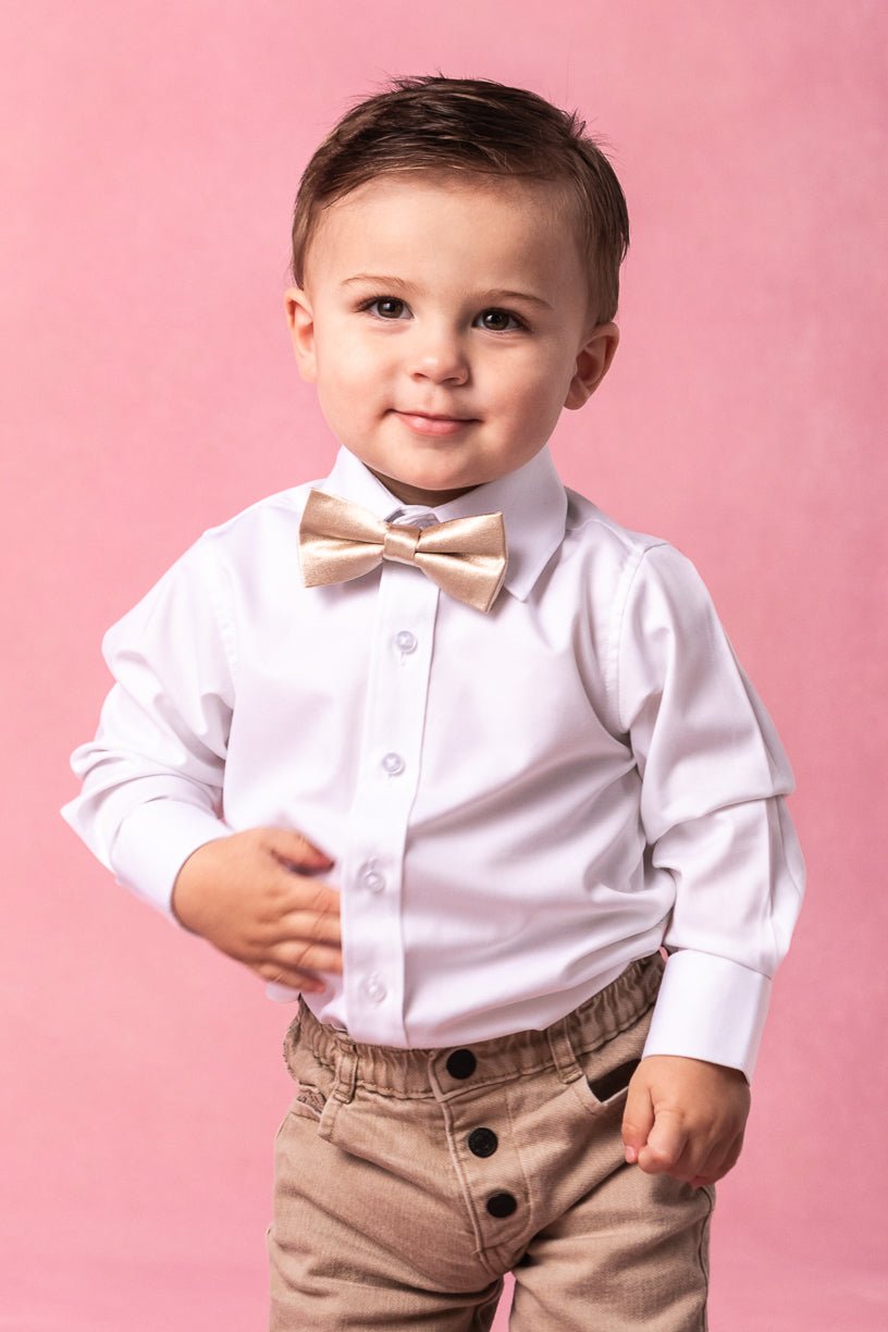 Henry Baby Boys Bow Tie in Champagne-Mini