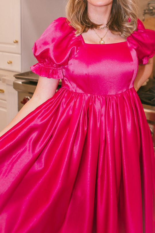 Coco Dress in Hot Pink-Adult
