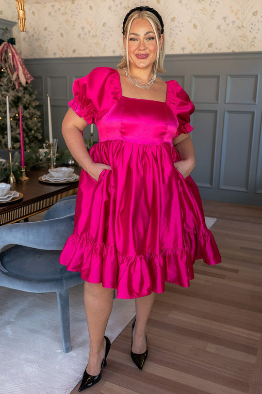 Coco Dress in Hot Pink-Adult
