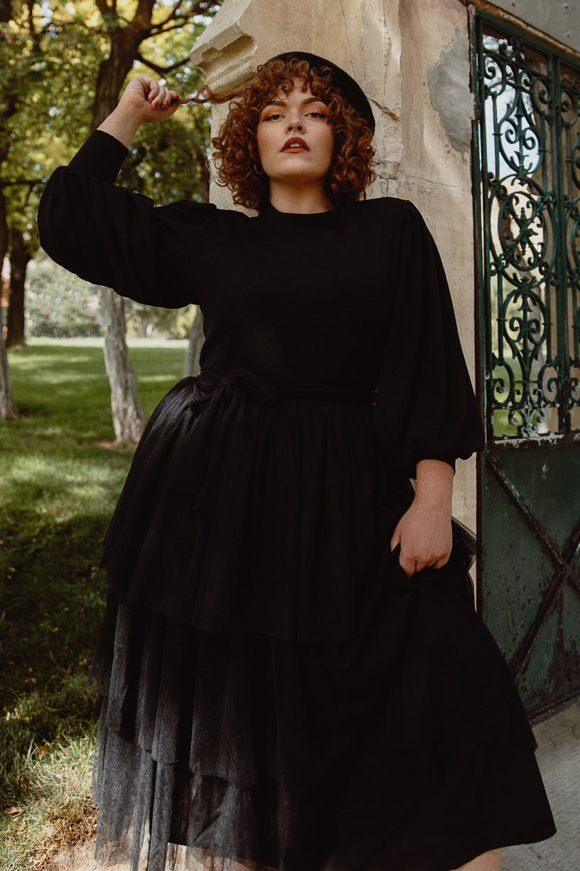 Cosette Midi Dress in Black - FINAL SALE-Adult