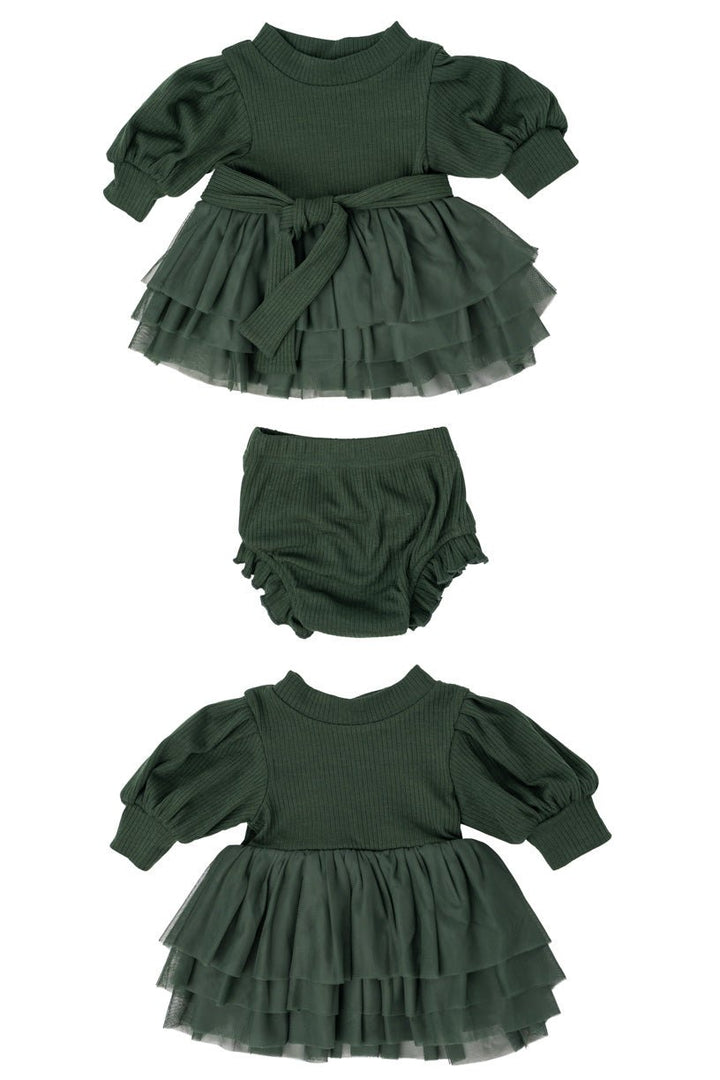 Baby Cosette Dress Set in Green - FINAL SALE-Baby