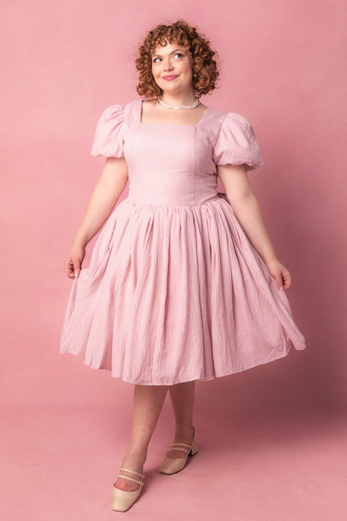 Cupcake Dress in Pink Stripe
