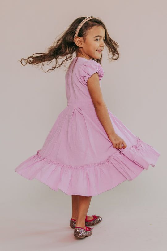 Mini Dahlia Dress in Purple