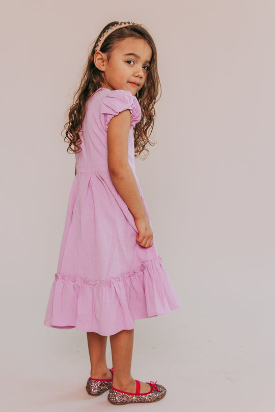 Mini Dahlia Dress in Purple