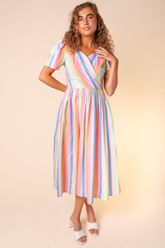 Ivy City Co - Dreamsicle Dress | Striped, Summer Dress, Short Sleeves