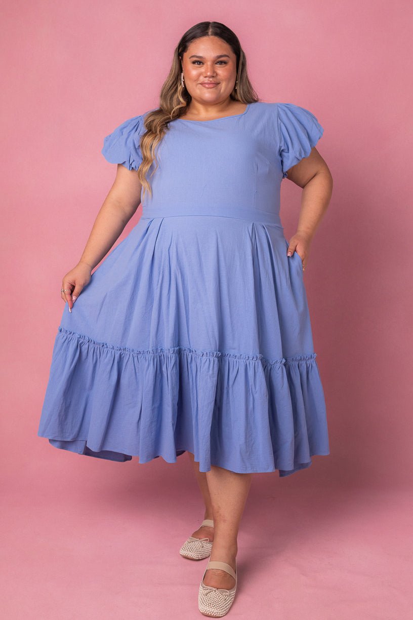 HEATHER DRESS IN COBALT BLUE ivy city co dress store