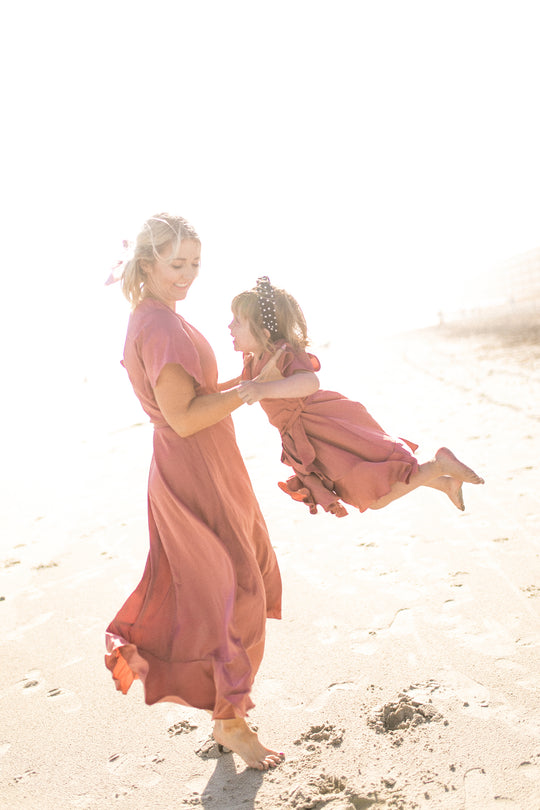 Mini Maggie Dress in Desert Rose