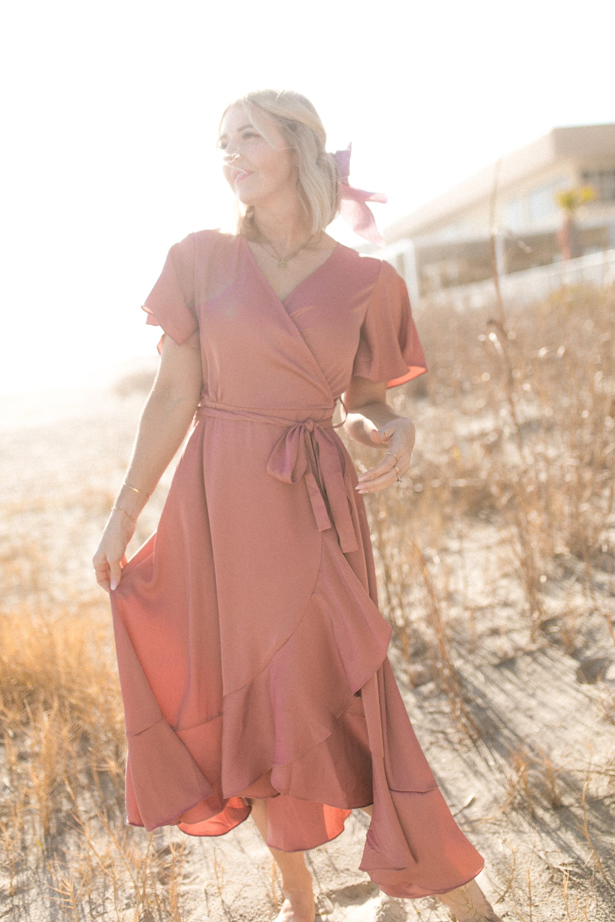 Maggie Dress in Desert Rose - FINAL SALE City