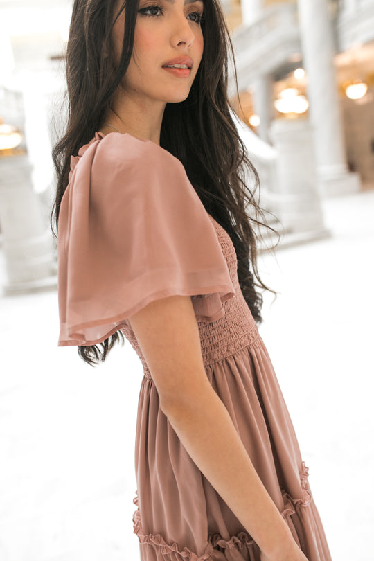 Ellie Dress in Dusty Rose