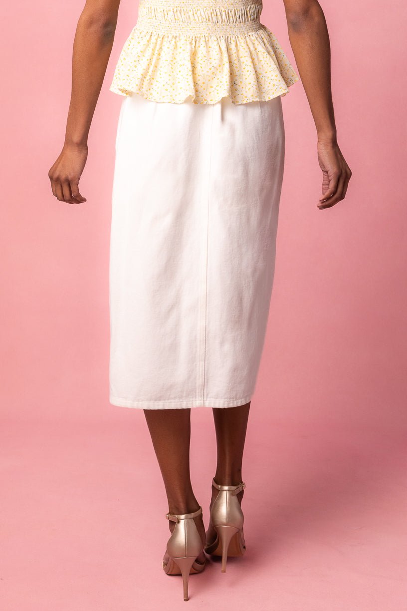 Buy High Star White Denim Pencil Mini Stretchable Skirt - Skirts for Women  11747976 | Myntra