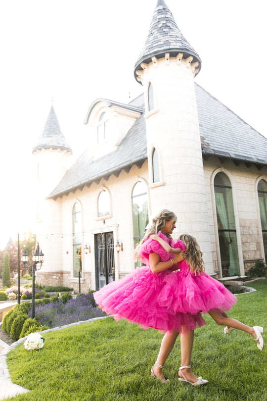 Mini Pixie Dress in Hot Pink