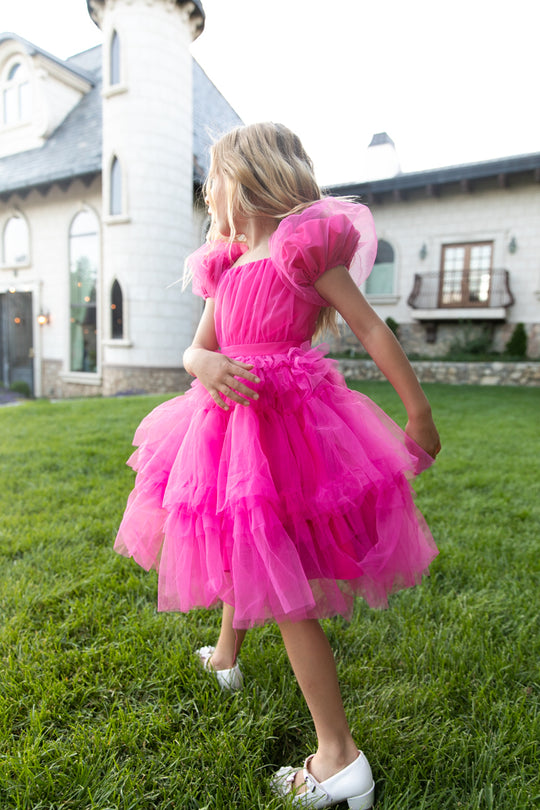 Mini Pixie Dress in Hot Pink
