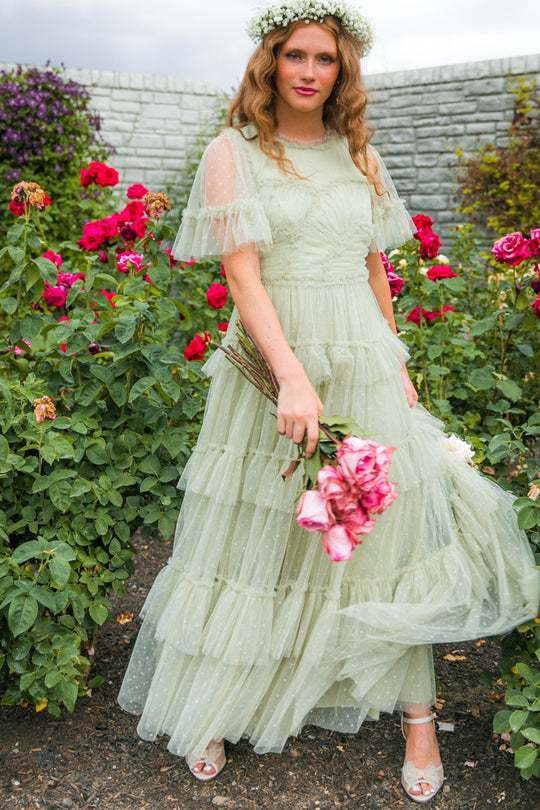 Whimsical Dress in Sage