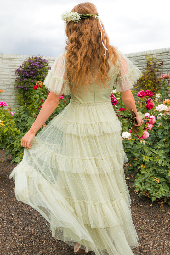 Whimsical Dress in Sage