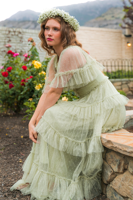 Whimsical Dress in Sage