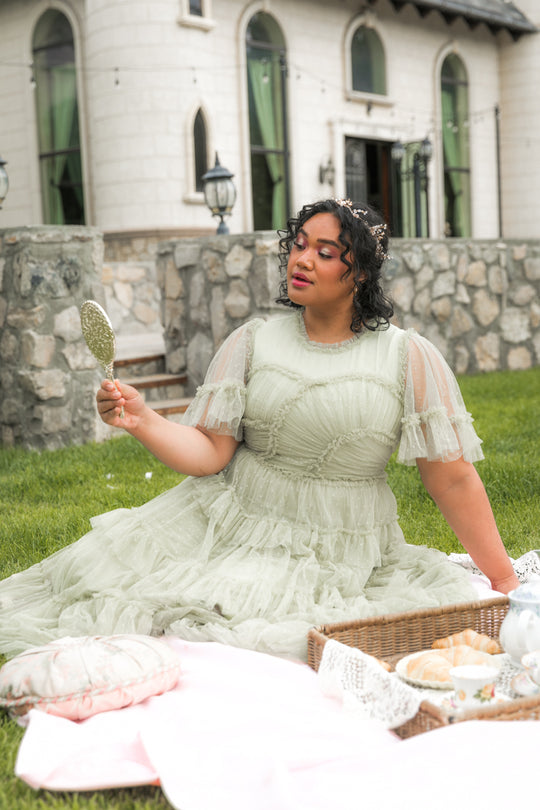 Whimsical Dress in Sage