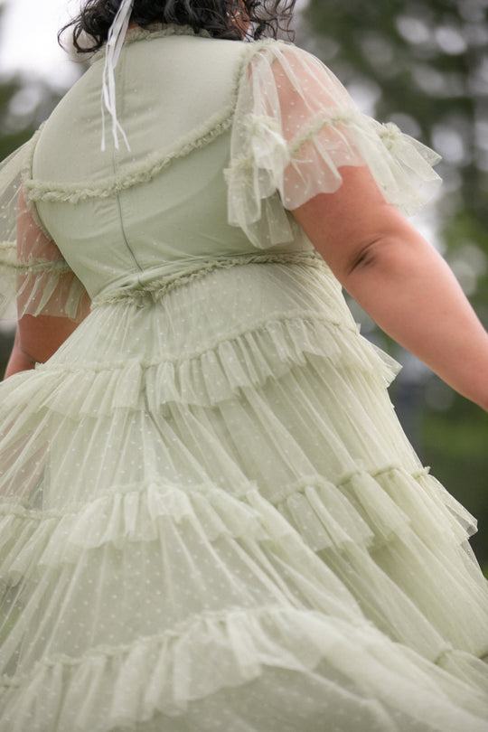 Whimsical Dress in Sage