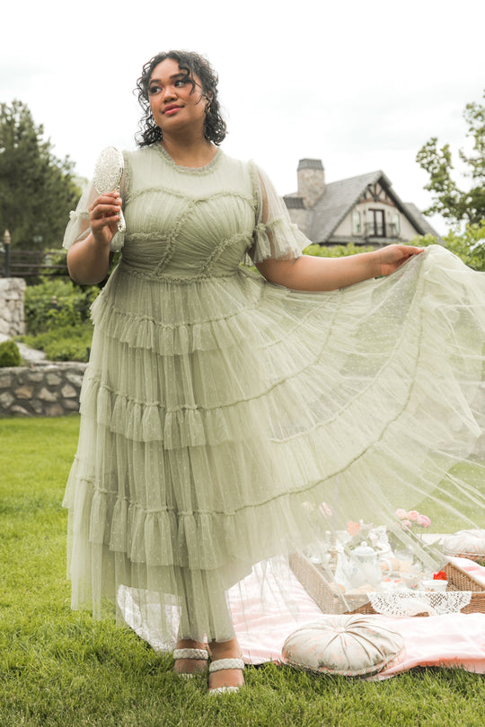 Whimsical Dress in Sage