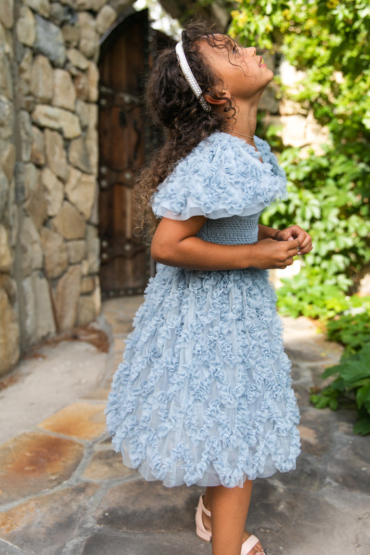 Mini Cloud Nine Dress in Powder Blue