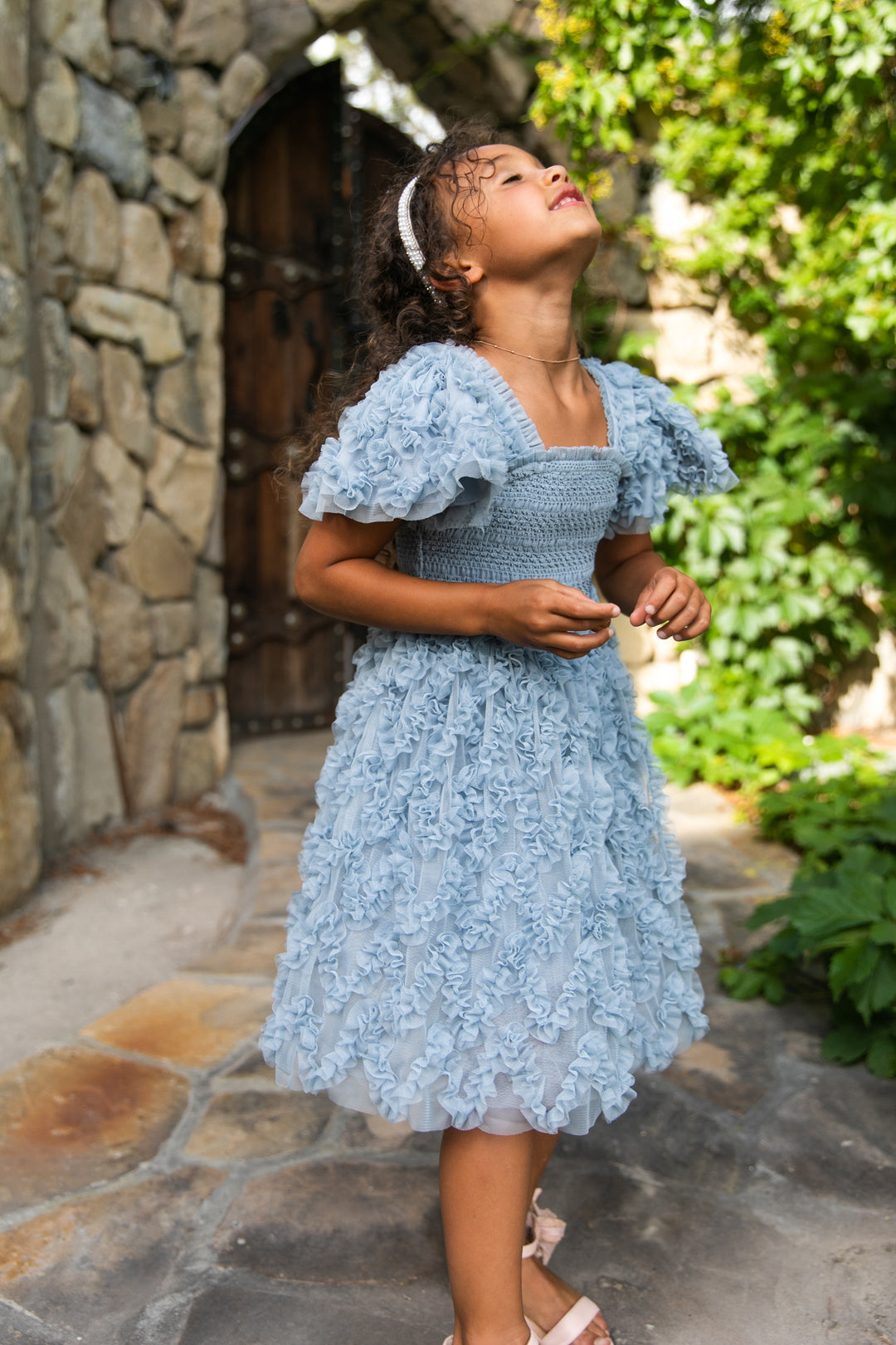 Mini Cloud Nine Dress in Powder Blue - FINAL SALE