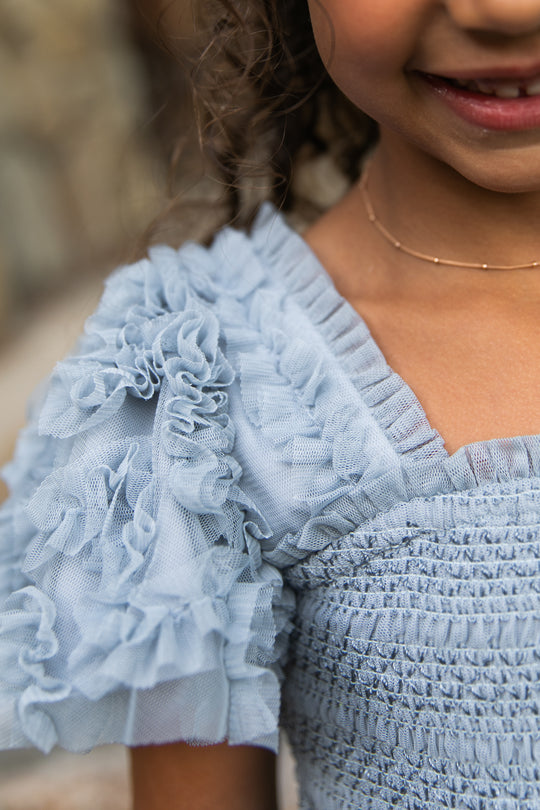 Mini Cloud Nine Dress in Powder Blue
