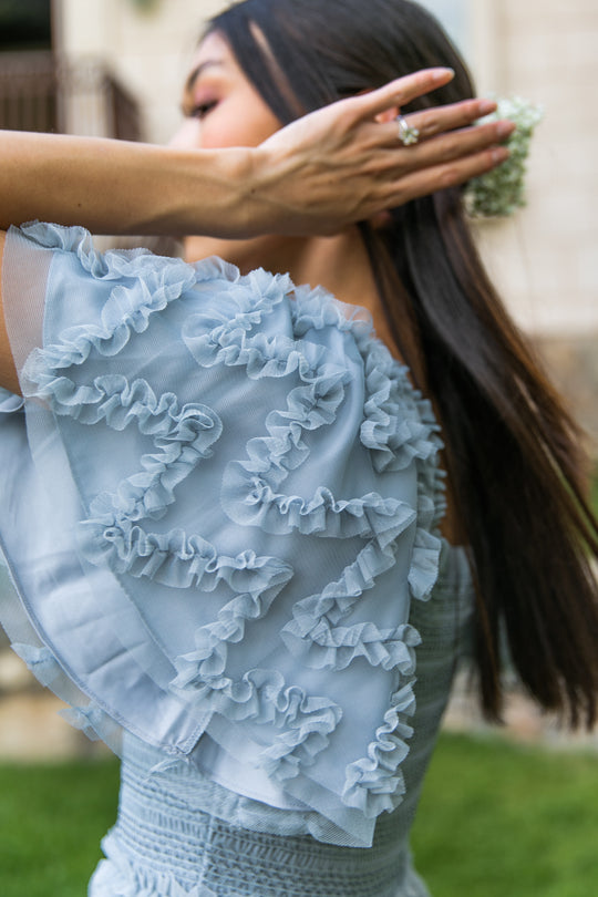 Cloud Nine Dress in Powder Blue