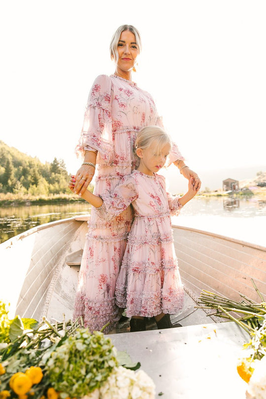 Geneva Dress in Mauve Floral-Adult