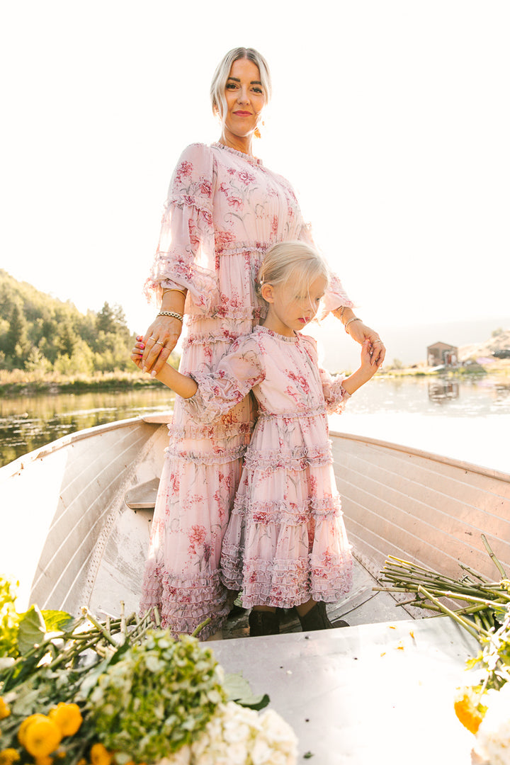 Mini Geneva Dress in Mauve Floral - FINAL SALE