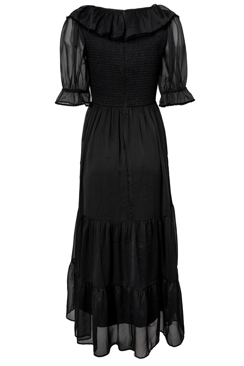 Gracie Dress in Black Chiffon-Adult