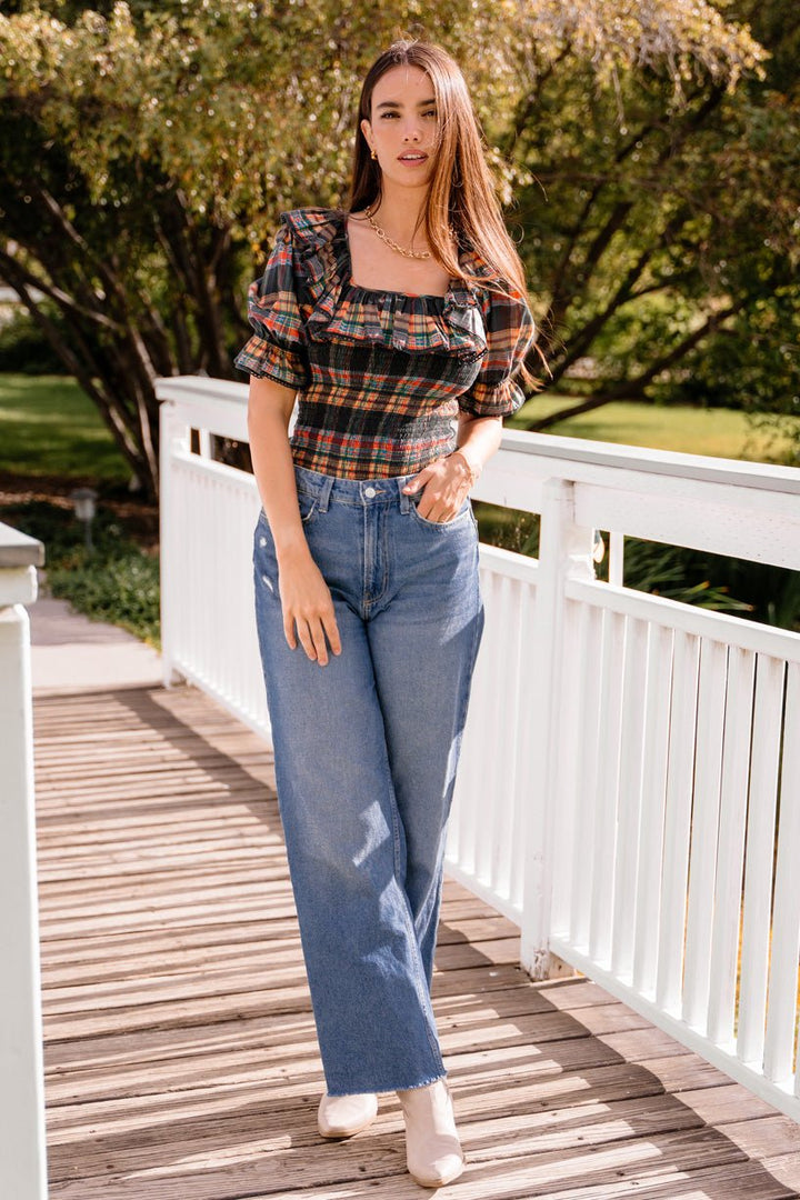 Gracie Top in Plaid - FINAL SALE-Adult