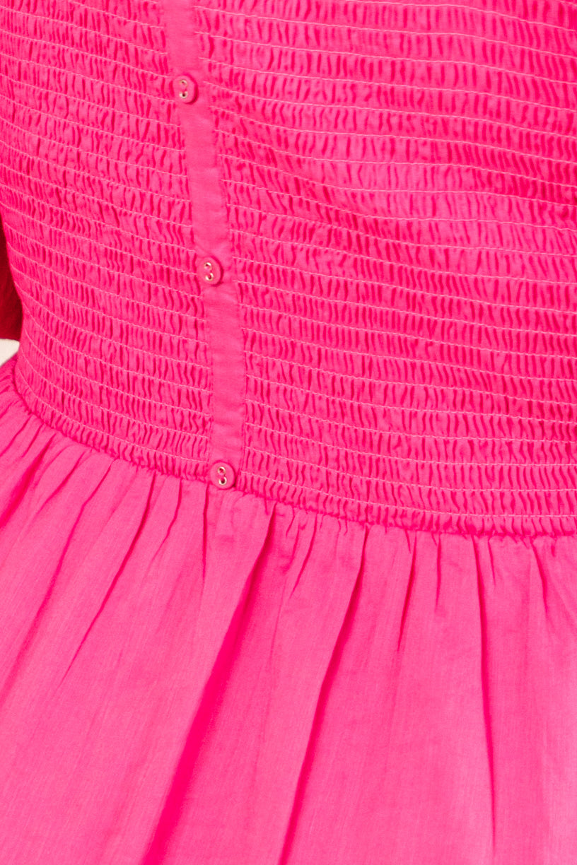 Short Hazel Dress in Hot Pink