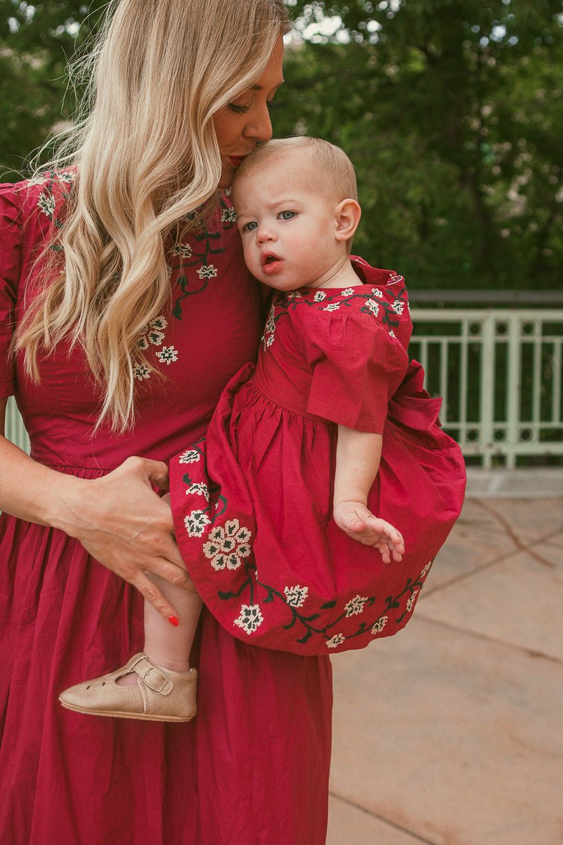 Baby maroon clearance dress