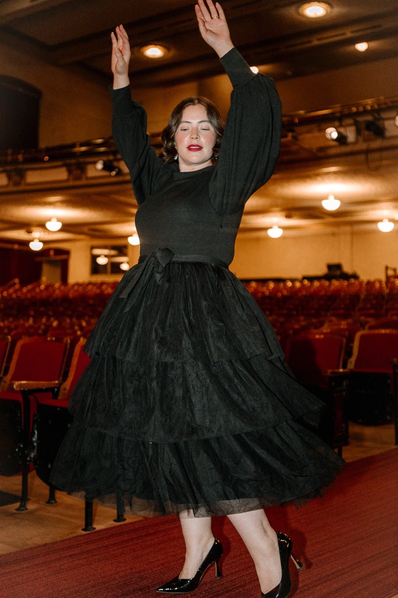 Cosette Midi Dress in Black - FINAL SALE-Adult