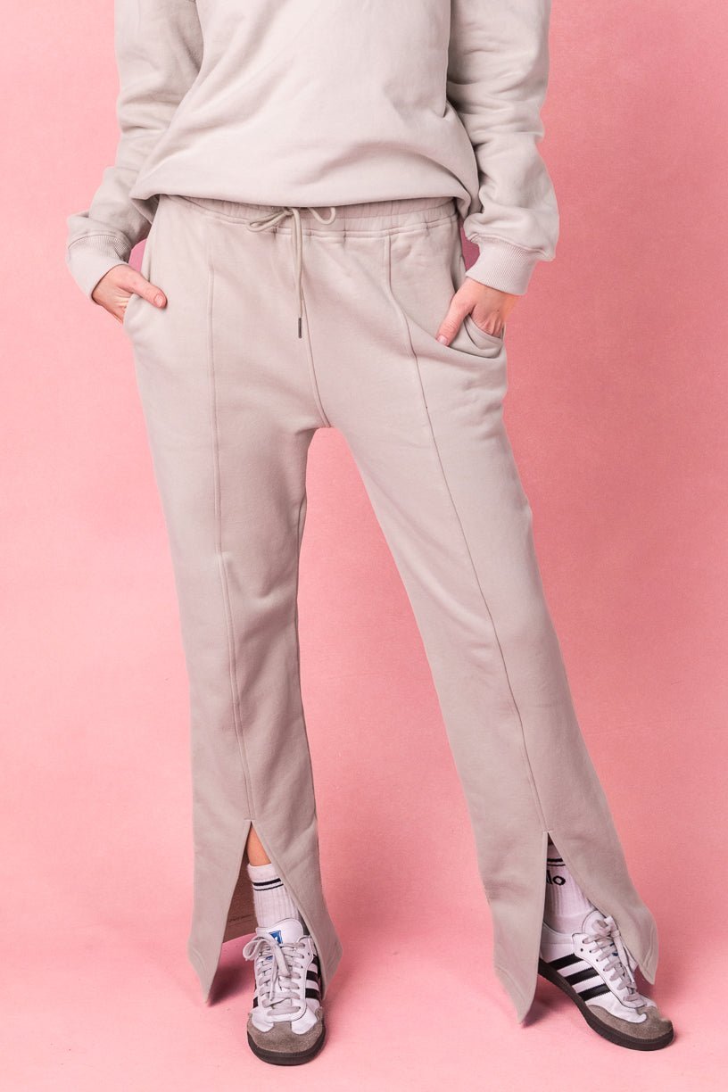 Ivy City Flare Sweatpants in Sage Green With Slit – Ivy City Co