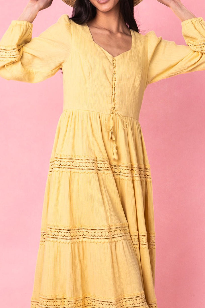 Joella Dress in Yellow-Adult