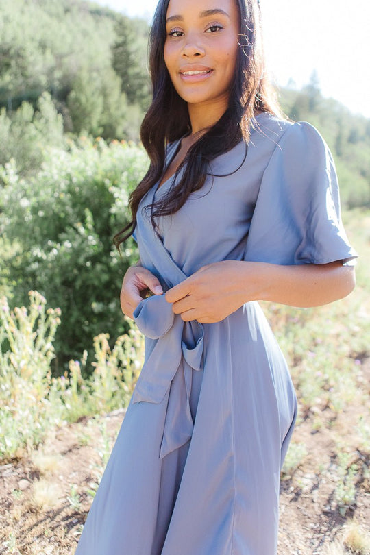 Julie Dress in Steel Blue - FINAL SALE Adult