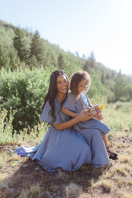 Julie Dress in Steel Blue - FINAL SALE Adult
