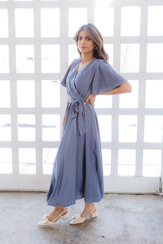 Julie Dress in Steel Blue - FINAL SALE Adult