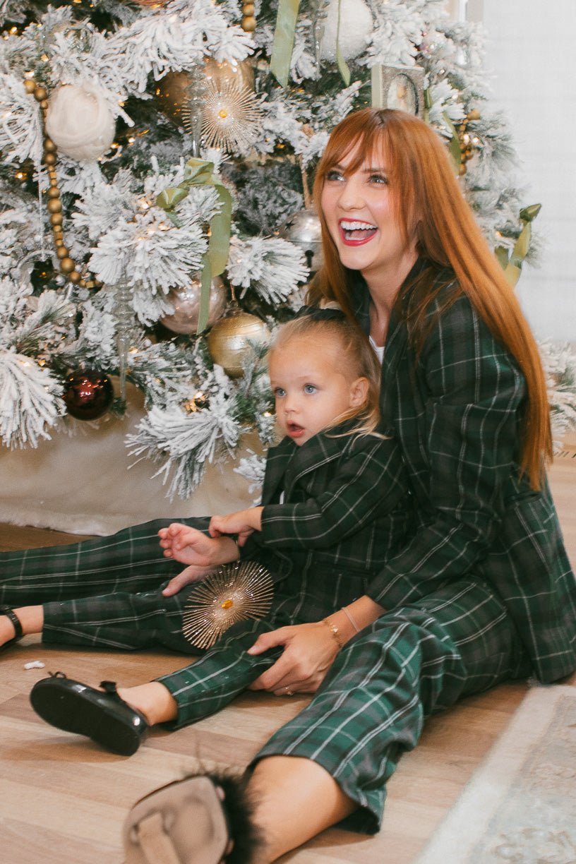 Mini Kennedy Power Suit in Green Plaid - FINAL SALE-Mini