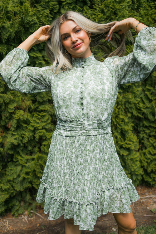 Brynley Dress in Green - FINAL SALE
