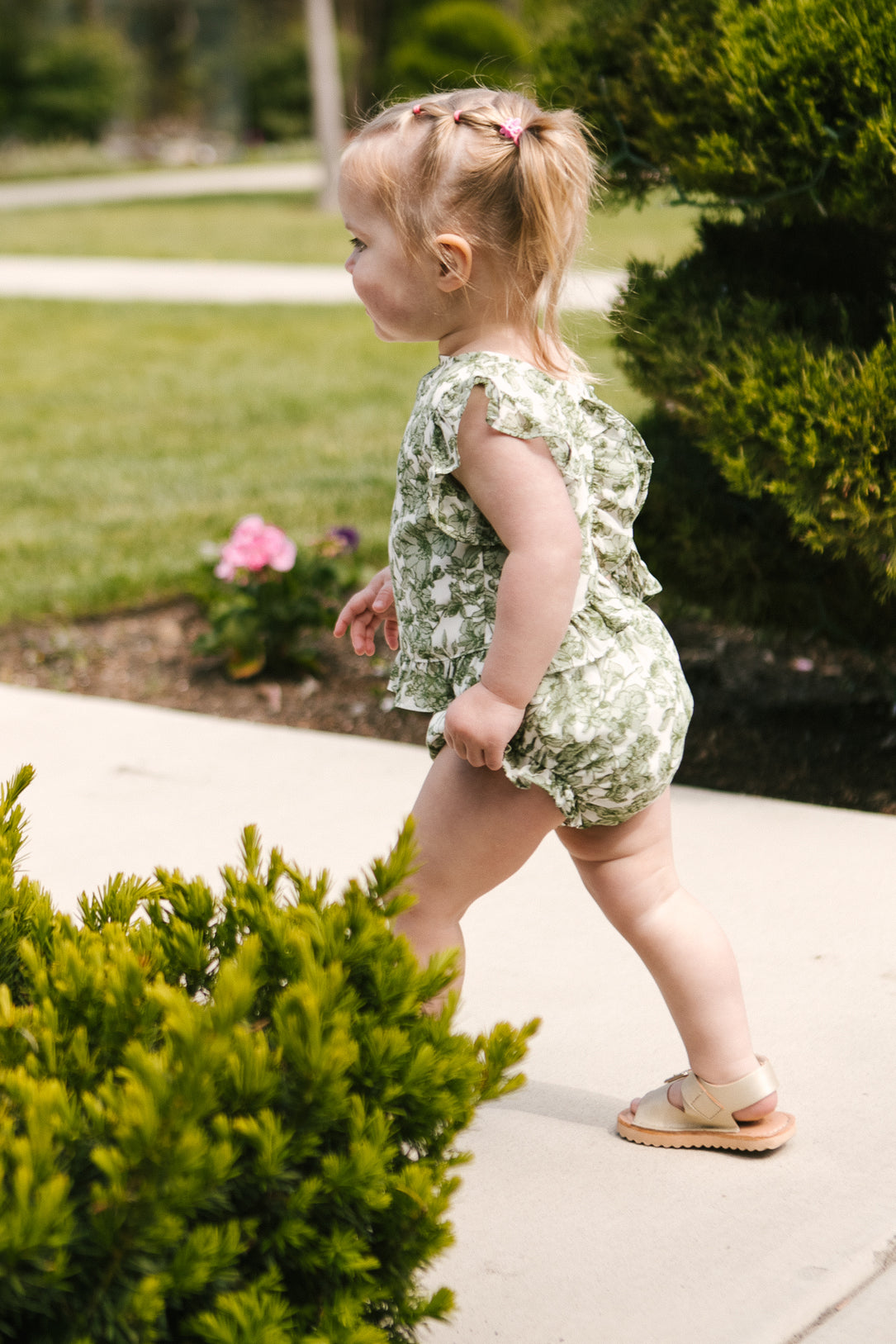 Baby Brynley Bloomer Set in Green