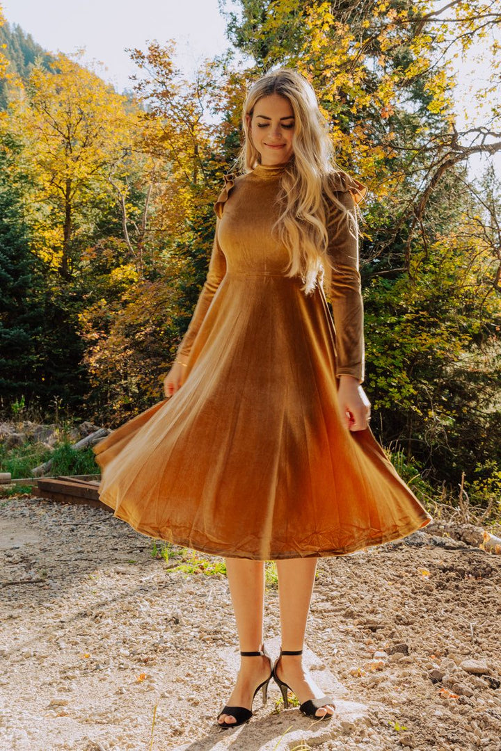 La La Lady Dress In Gold - FINAL SALE