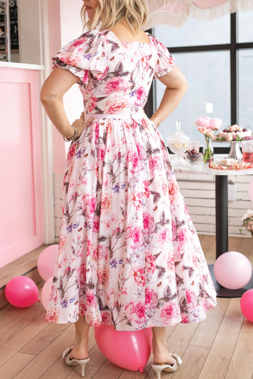 Ballerina Dress in Pink Floral - FINAL SALE