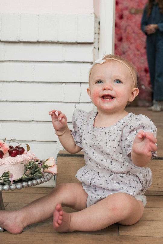 Baby Madeline Romper in Purple - FINAL SALE-Baby