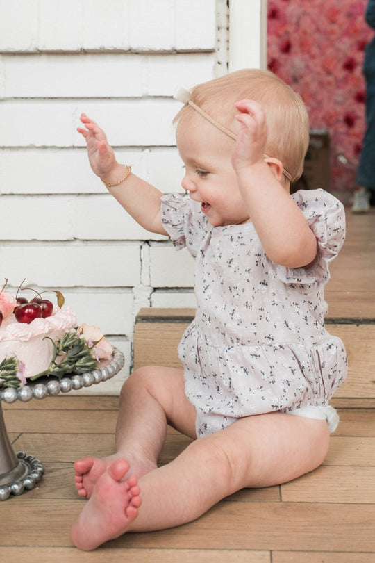 Baby Madeline Romper in Purple - FINAL SALE-Baby